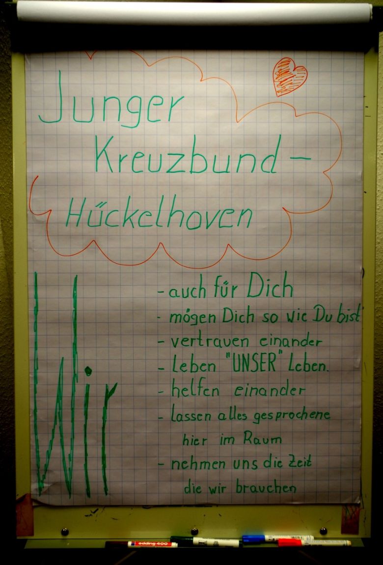Flipchart "Junger Kreuzbund Hückelhoven"